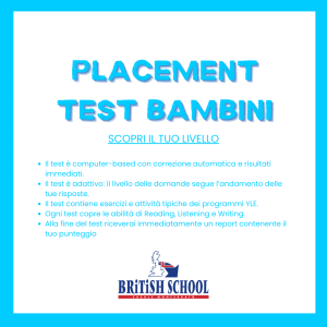 British School YL Placement Test